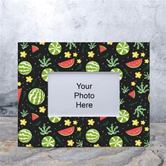 Watermelon Berries Patterns Pattern White Tabletop Photo Frame 4 x6  by Semog4