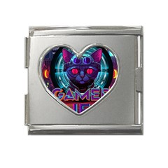 Gamer Life Mega Link Heart Italian Charm (18mm) by minxprints