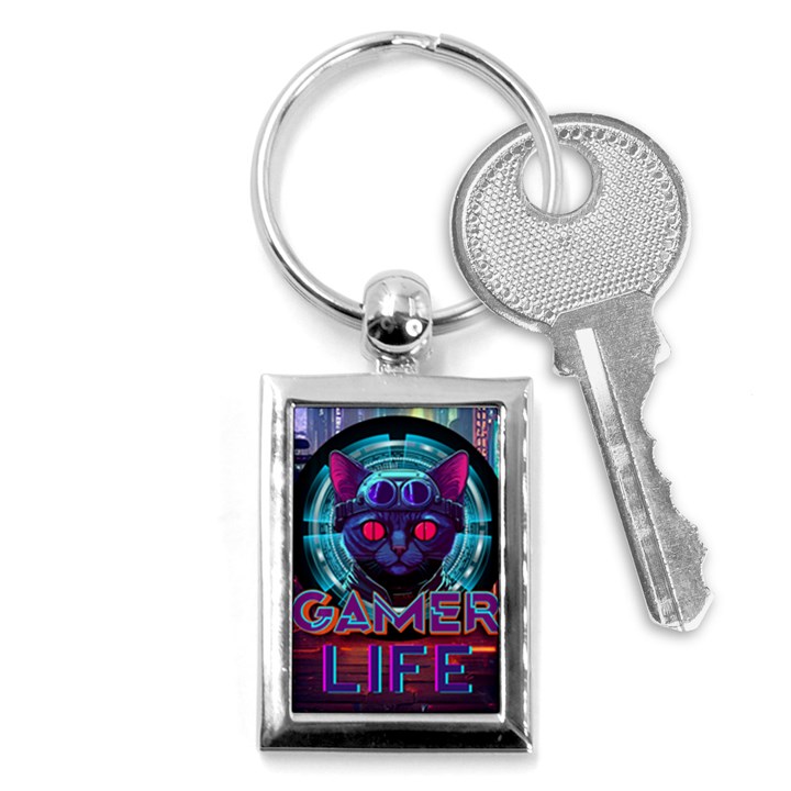 Gamer Life Key Chain (Rectangle)