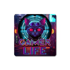 Gamer Life Square Magnet by minxprints