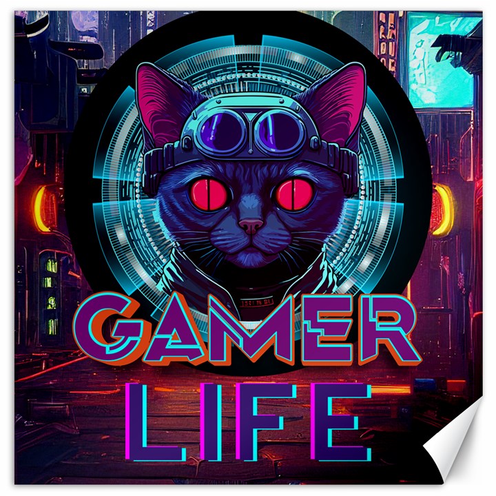 Gamer Life Canvas 20  x 20 