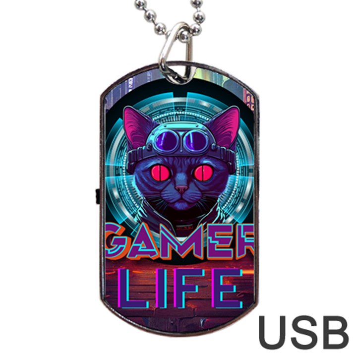 Gamer Life Dog Tag USB Flash (One Side)