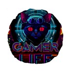 Gamer Life Standard 15  Premium Round Cushions Front