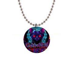 Gamer Life 1  Button Necklace by minxprints