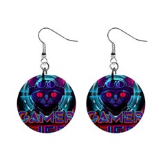 Gamer Life Mini Button Earrings by minxprints