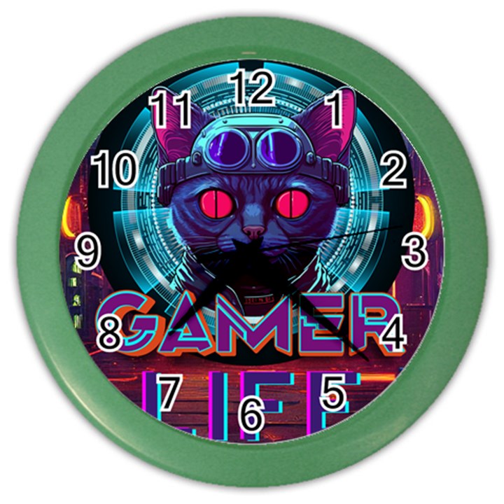 Gamer Life Color Wall Clock