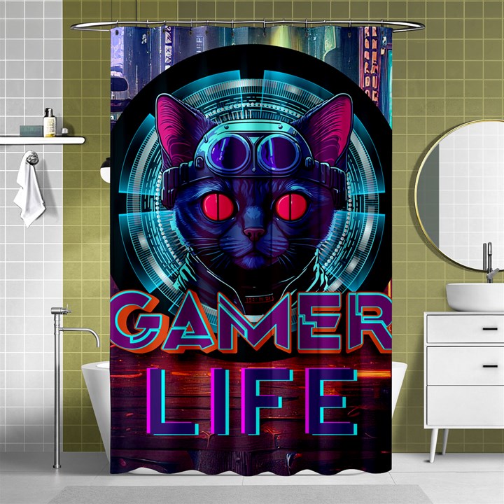 Gamer Life Shower Curtain 48  x 72  (Small) 