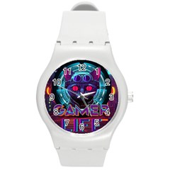 Gamer Life Round Plastic Sport Watch (m) by minxprints