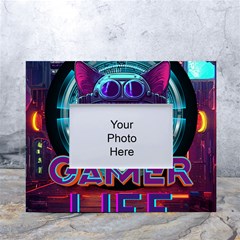 Gamer Life White Tabletop Photo Frame 4 x6  by minxprints