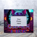 Gamer Life White Tabletop Photo Frame 4 x6  Front