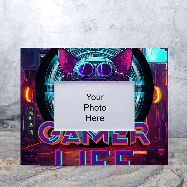 Gamer Life White Tabletop Photo Frame 4 x6 