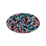 Leaves Leaf Pattern Patterns Colorfu Sticker Oval (10 pack) Front