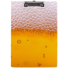 Beer Texture Liquid Bubbles A4 Acrylic Clipboard by Semog4