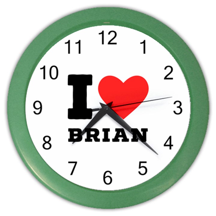 I love brian Color Wall Clock