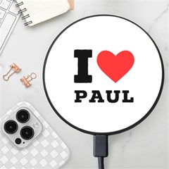 I Love Paul Wireless Fast Charger(black) by ilovewhateva