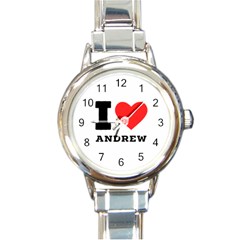 I Love Andrew Round Italian Charm Watch by ilovewhateva