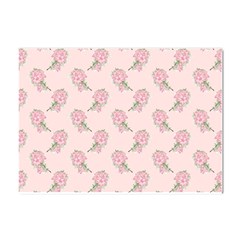 Flowers Bloom Blossom Pastel Pink Pattern Crystal Sticker (a4) by Jancukart