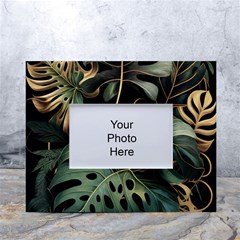 Tropical Leaves Leaf Foliage Monstera Nature Home White Tabletop Photo Frame 4 x6  by Jancukart