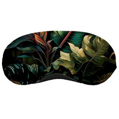 Tropical Leaf Leaves Foliage Monstera Nature Sleeping Mask by Jancukart