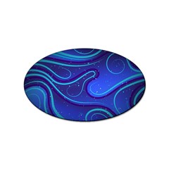 Spiral Shape Blue Abstract Sticker Oval (10 Pack) by Jancukart