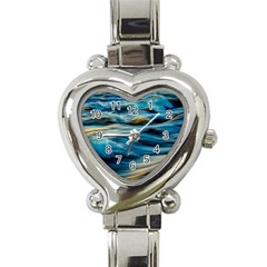 Waves Abstract Waves Abstract Heart Italian Charm Watch by Semog4