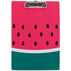 Watermelon Fruit Pattern A4 Acrylic Clipboard by Semog4