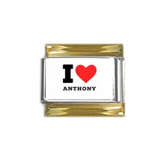 I Love Anthony  Gold Trim Italian Charm (9mm) by ilovewhateva