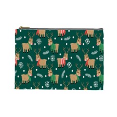 Cute Christmas Pattern Doodle Cosmetic Bag (large) by Semog4