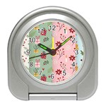 Flat Christmas Pattern Collection Travel Alarm Clock Front