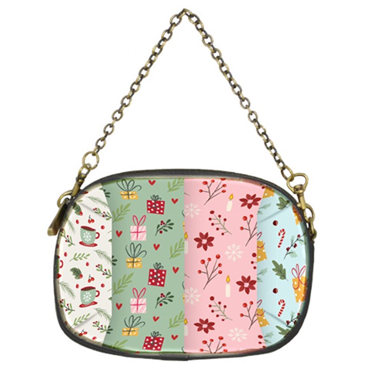 Flat Christmas Pattern Collection Chain Purse (Two Sides)