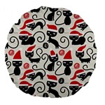 Cute Christmas Seamless Pattern Vector Large 18  Premium Round Cushions Front