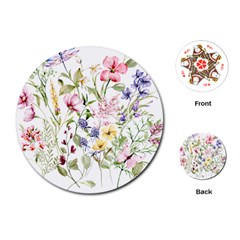 Bunch Of Flowers Playing Cards Single Design (round) by zappwaits