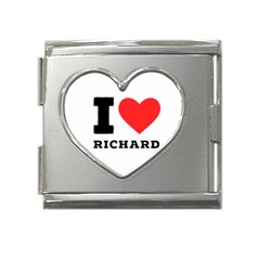 I Love Richard Mega Link Heart Italian Charm (18mm) by ilovewhateva