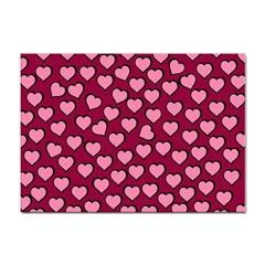 Pattern Pink Abstract Heart Love Sticker A4 (100 Pack) by Ravend