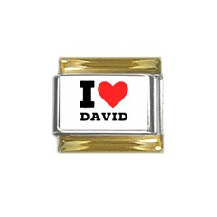 I Love David Gold Trim Italian Charm (9mm) by ilovewhateva