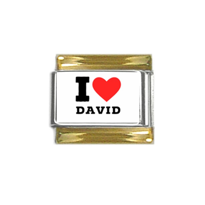 I love david Gold Trim Italian Charm (9mm)