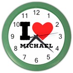 I love michael Color Wall Clock Front