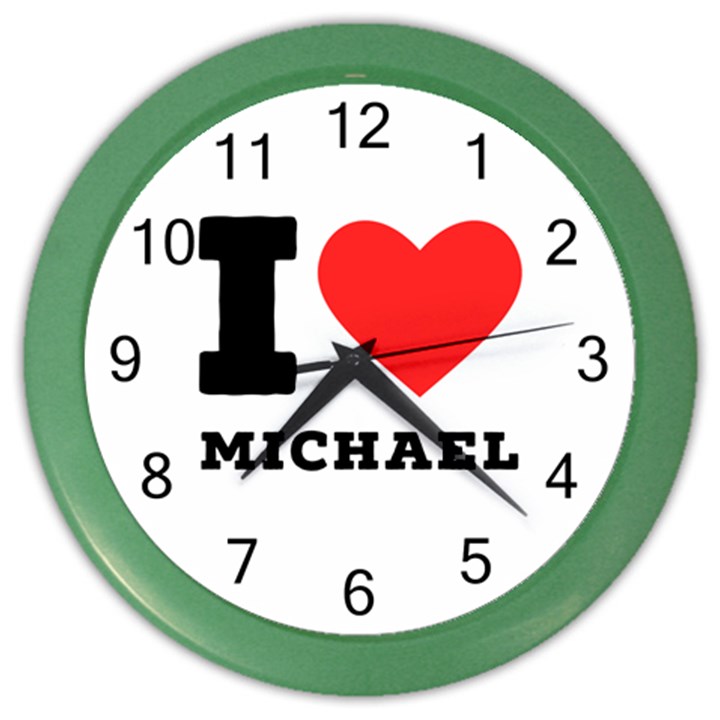 I love michael Color Wall Clock