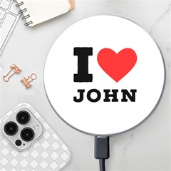 I Love John Wireless Fast Charger(white) by ilovewhateva