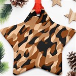 Abstract Camouflage Pattern Star Ornament (Two Sides) Front