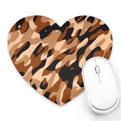 Abstract Camouflage Pattern Heart Mousepad by Jack14