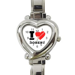 I Love Robert Heart Italian Charm Watch by ilovewhateva