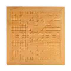 Checkerboard-squares-abstract Wood Photo Frame Cube by Semog4