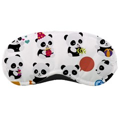 Playing Pandas Cartoons Sleeping Mask by Semog4