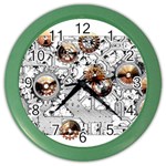 Gears Movement Machine Color Wall Clock Front