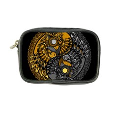 Yin Yang Owl Doodle Ornament Illustration Coin Purse by Semog4