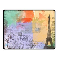 Scrapbook Paris Vintage France Fleece Blanket (small) by Salman4z