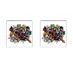 Mural Graffiti Paint Cufflinks (square) by Salman4z