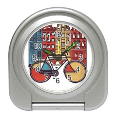 Amsterdam Graphic Design Poster Illustration Travel Alarm Clock by Salman4z