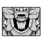 Balinese Art Barong Drawing Bali White Background People Fleece Blanket (Small) 50 x40  Blanket Front